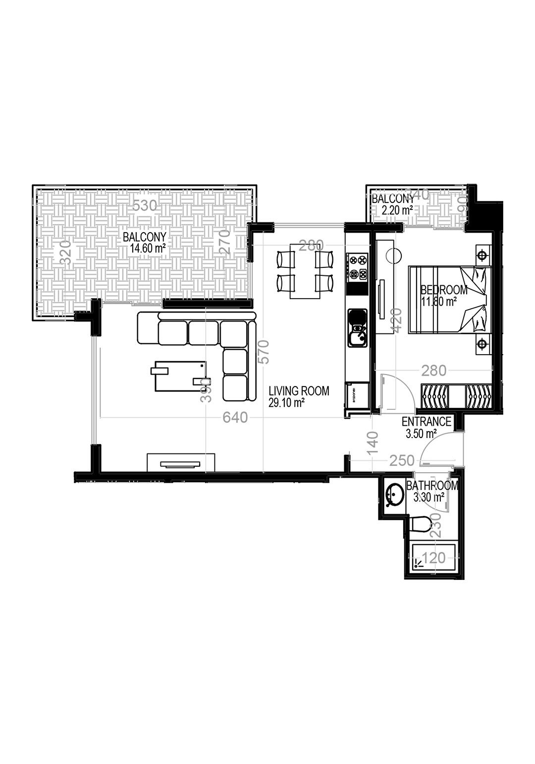 1+1 Apartment for sale in Building C, Yekta Kingdom Trade Center, Mahmultlar, Alanya, Turkey No. 5