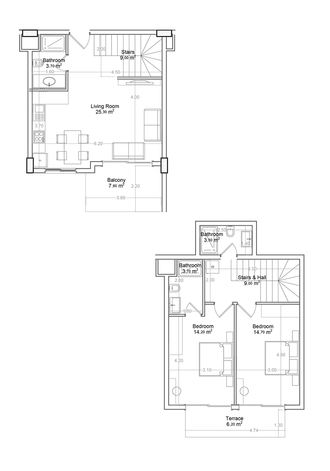 2+1 Duplex for sale in Building C, Yekta Green Life Gazipasa Residence, Gazipasa, Turkey No. 42