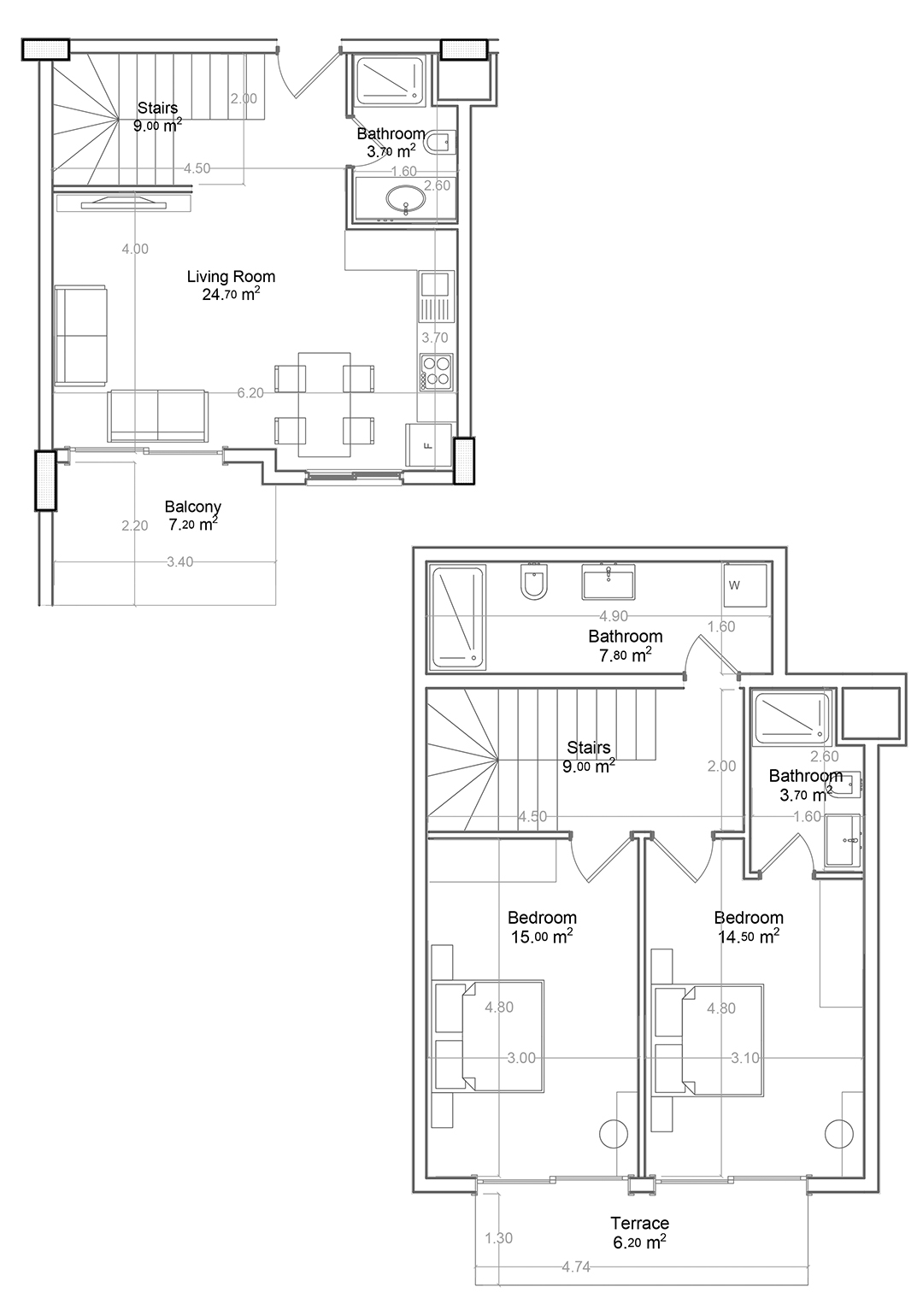 1+1 Duplex for sale in Building A, Yekta Green Life Gazipasa Residence, Gazipasa, Turkey No. 39