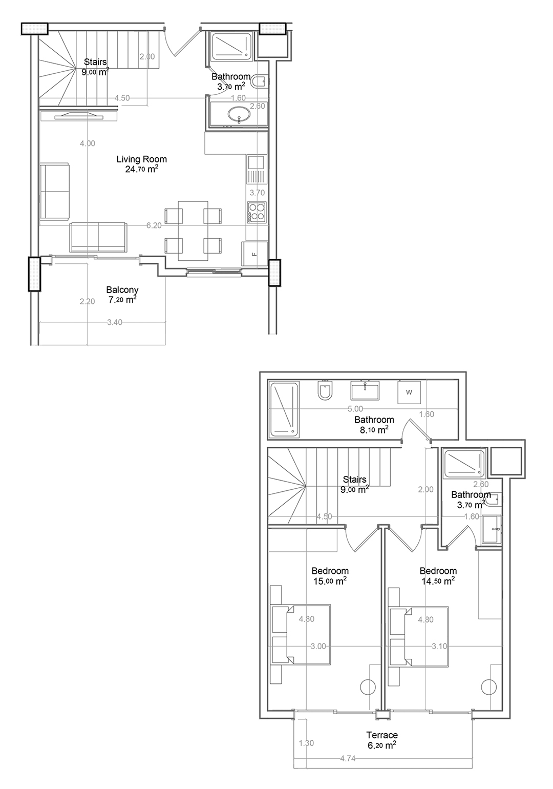 2+1 Duplex for sale in Building A, Yekta Green Life Gazipasa Residence, Gazipasa, Turkey No. 42