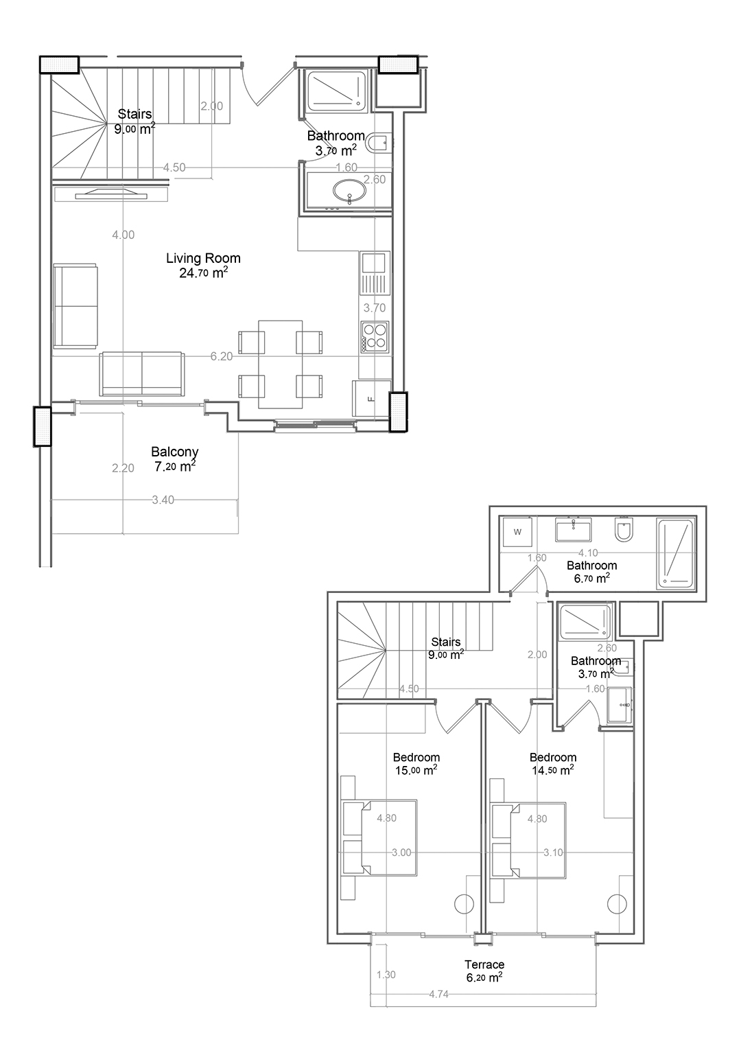 2+1 Duplex for sale in Building A, Yekta Green Life Gazipasa Residence, Gazipasa, Turkey No. 44