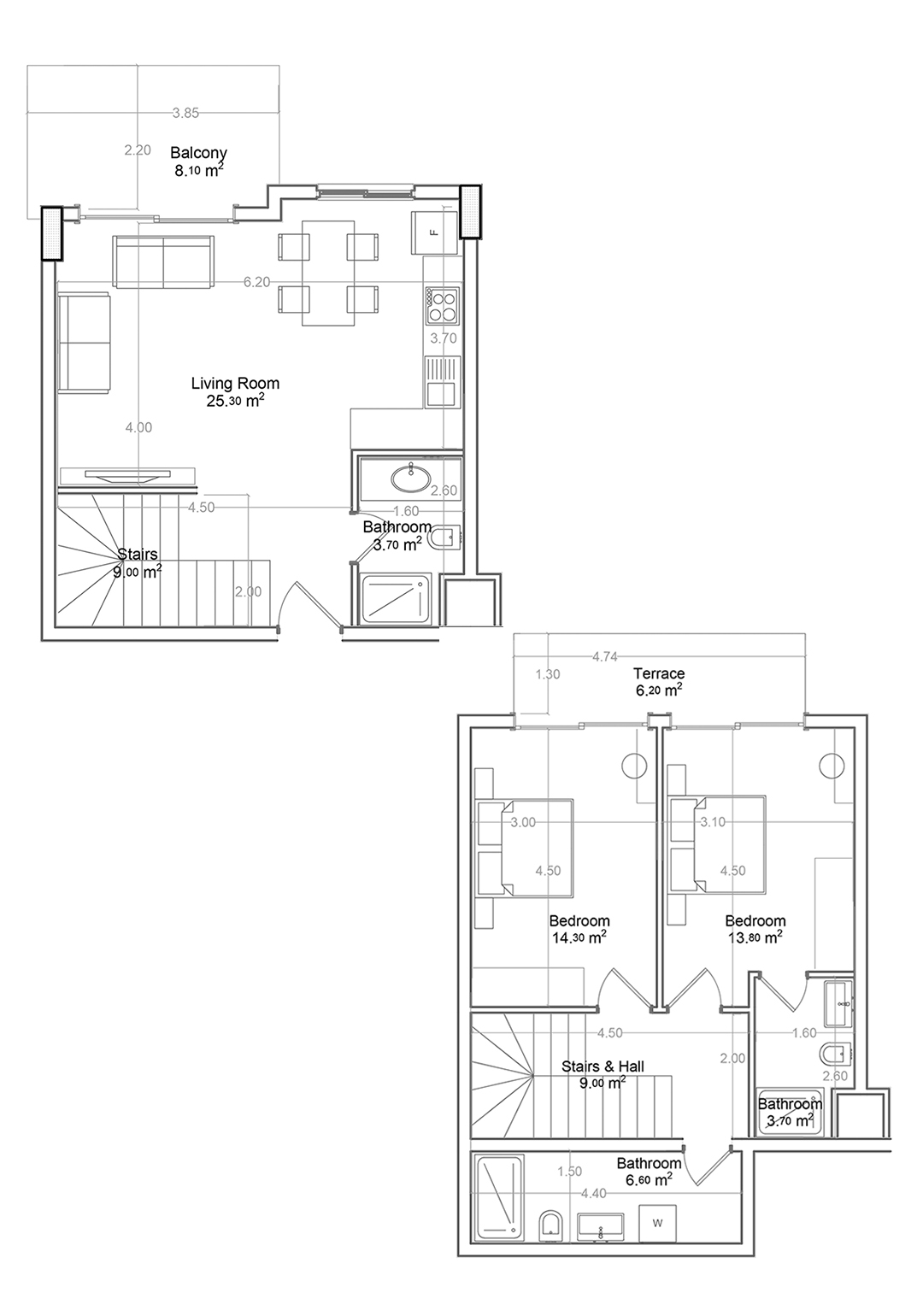 2+1 Duplex for sale in Building B, Yekta Green Life Gazipasa Residence, Gazipasa, Turkey No. 61