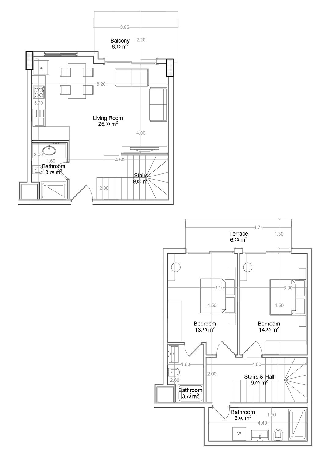 2+1 Duplex for sale in Building B, Yekta Green Life Gazipasa Residence, Gazipasa, Turkey No. 62