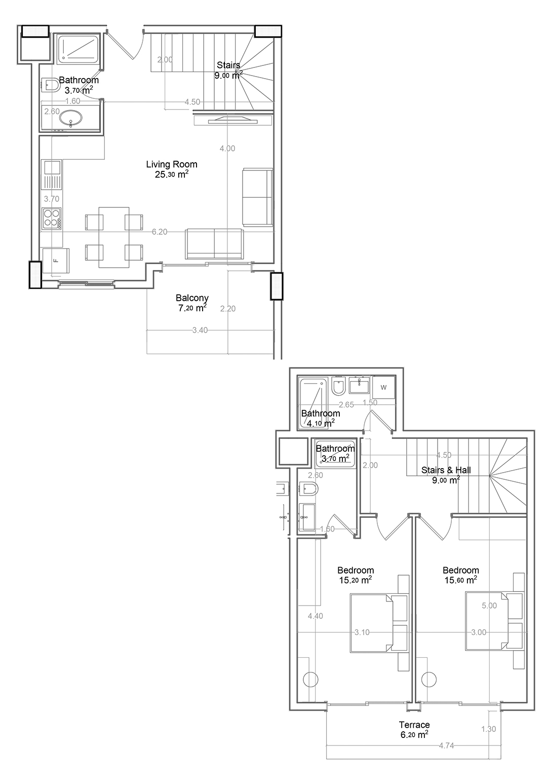 2+1 Duplex for sale in Building B, Yekta Green Life Gazipasa Residence, Gazipasa, Turkey No. 66