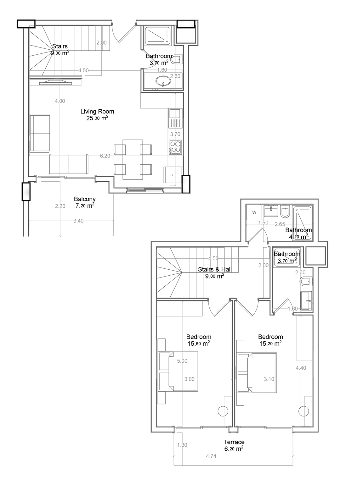 2+1 Duplex for sale in Building B, Yekta Green Life Gazipasa Residence, Gazipasa, Turkey No. 67