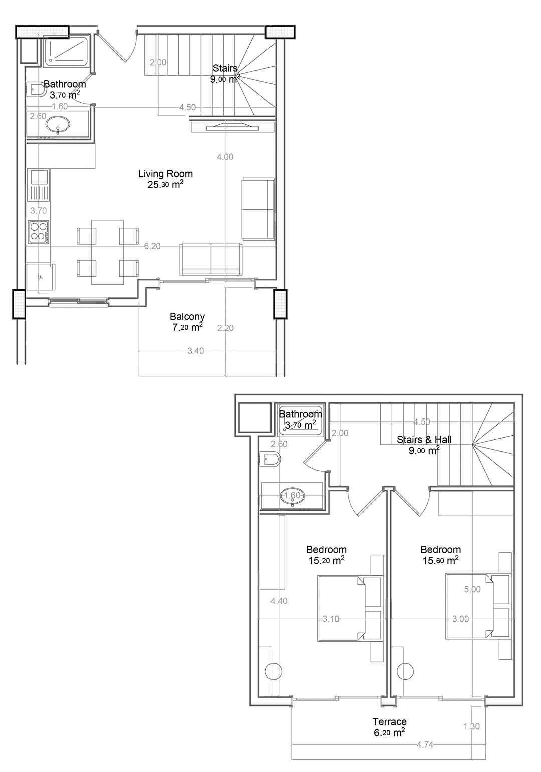 2+1 Duplex for sale in Building B, Yekta Green Life Gazipasa Residence, Gazipasa, Turkey No. 68