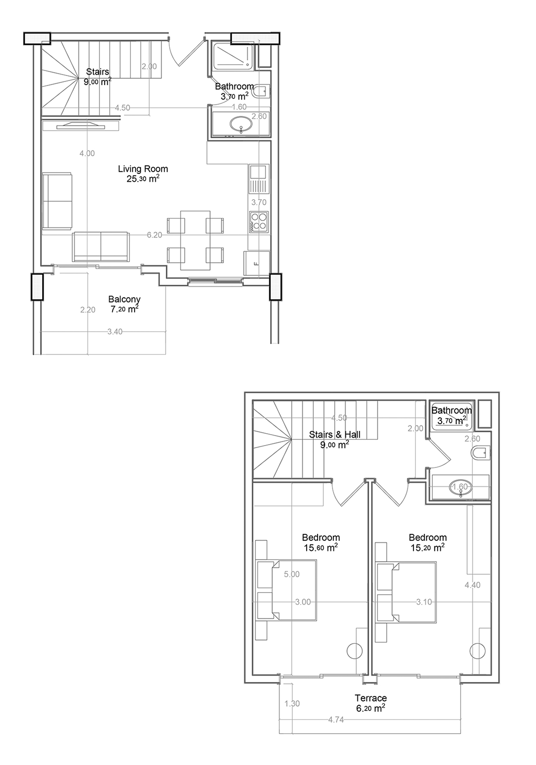 2+1 Duplex for sale in Building B, Yekta Green Life Gazipasa Residence, Gazipasa, Turkey No. 70