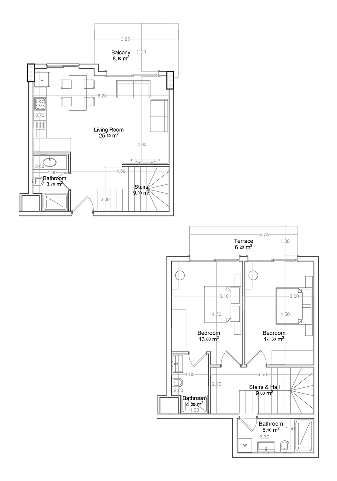 2+1 Duplex for sale in Building B, Yekta Green Life Gazipasa Residence, Gazipasa, Turkey No. 75