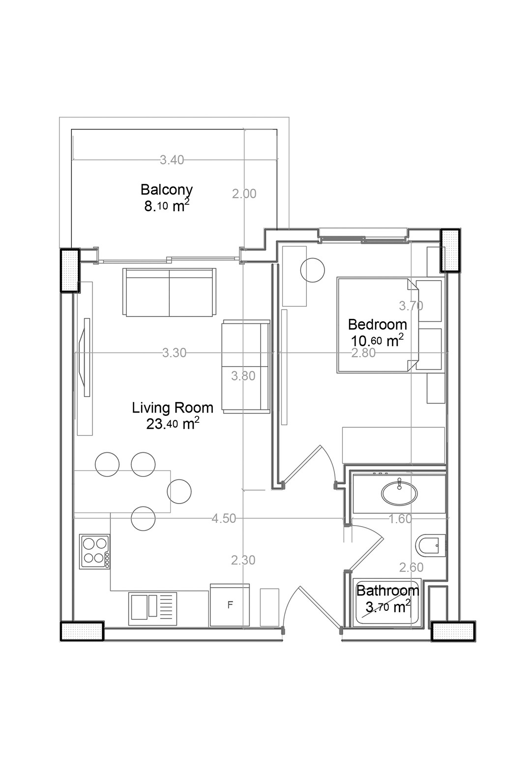 1+1 Apartment for sale in Building C, Yekta Green Life Gazipasa Residence, Gazipasa, Turkey No. 28