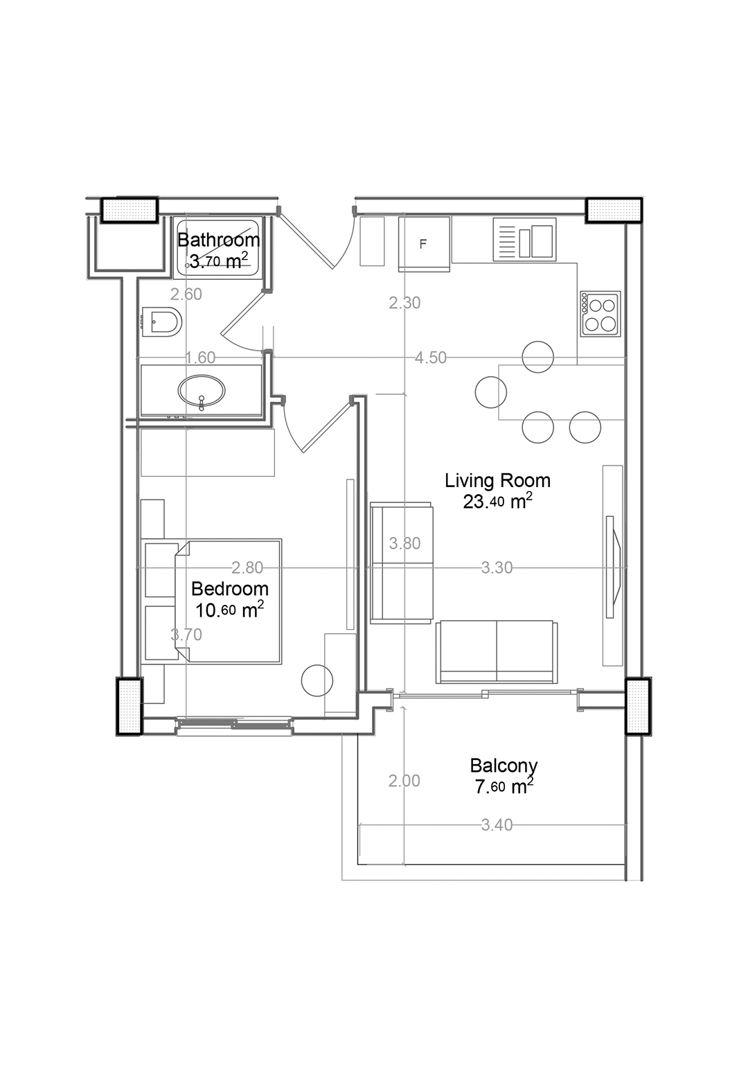 1+1 Apartment for sale in Building C, Yekta Green Life Gazipasa Residence, Gazipasa, Turkey No. 12