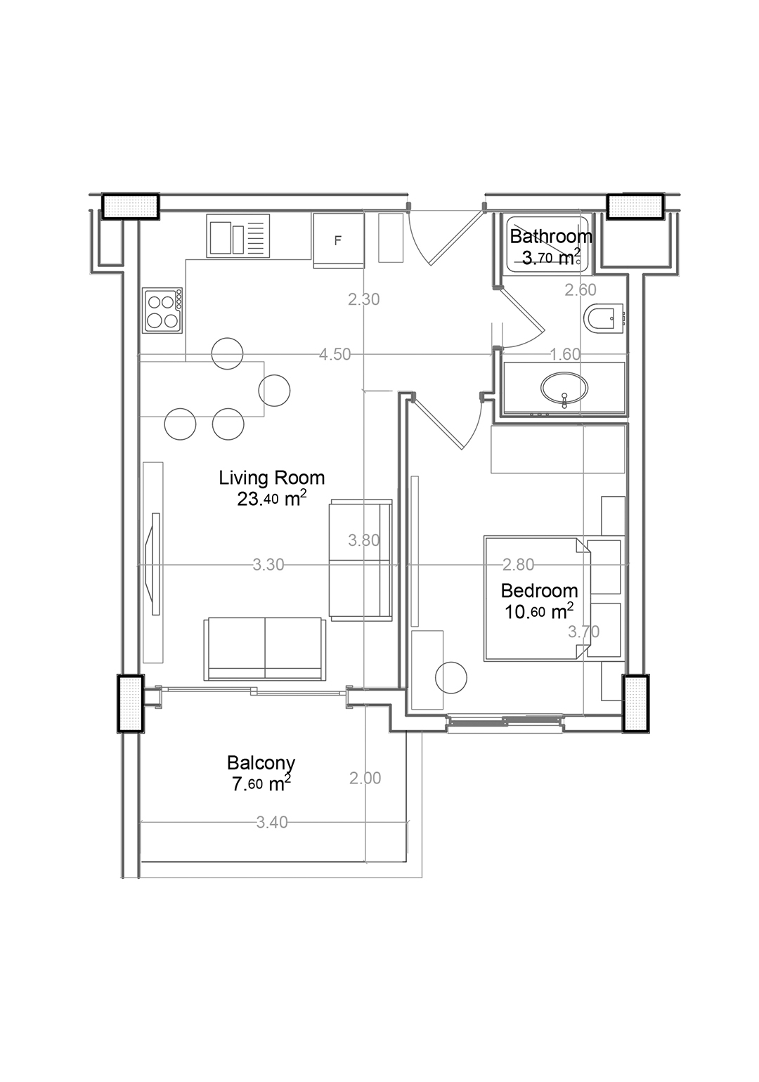 1+1 Apartment for sale in Building C, Yekta Green Life Gazipasa Residence, Gazipasa, Turkey No. 13