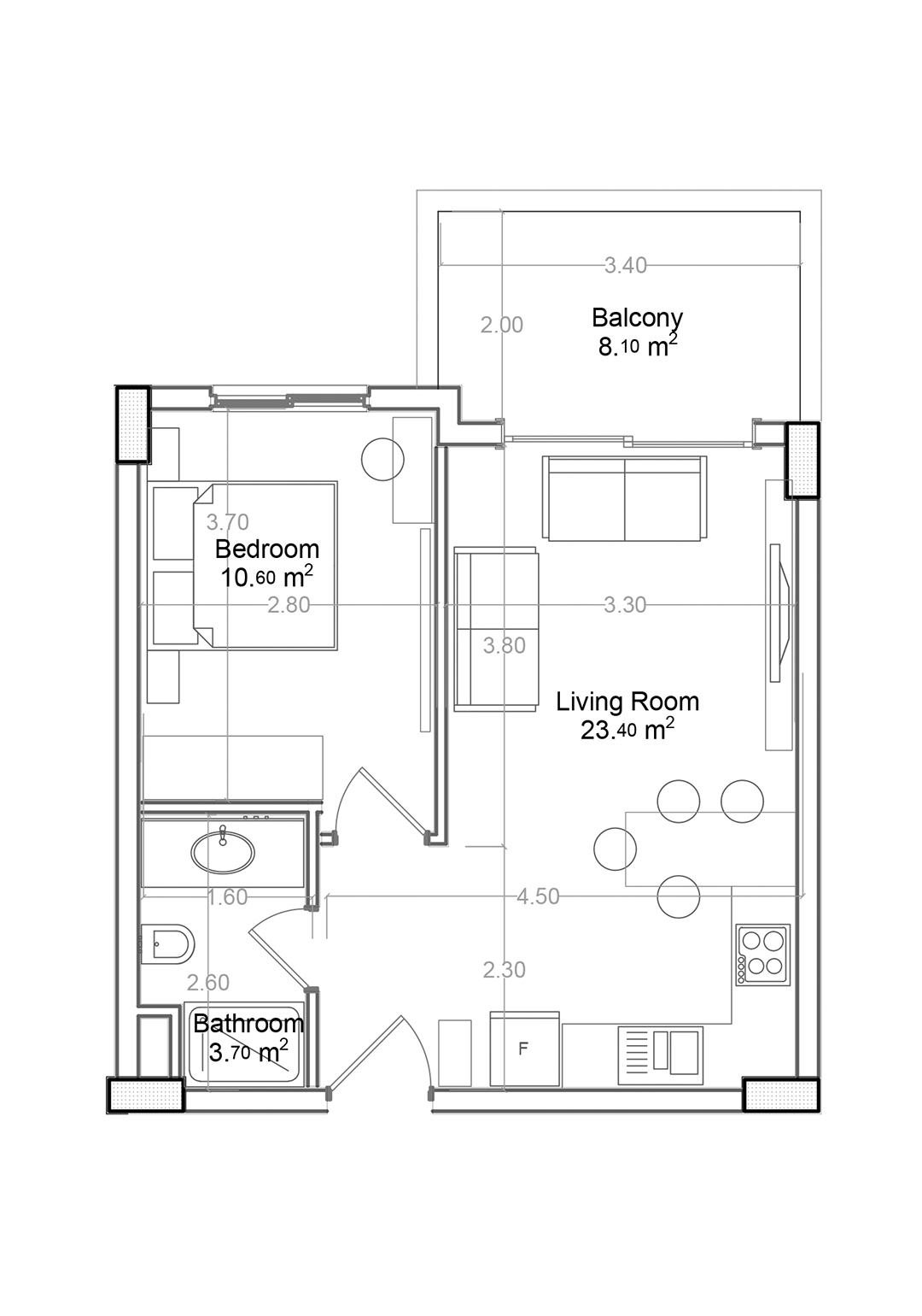 1+1 Apartment for sale in Building C, Yekta Green Life Gazipasa Residence, Gazipasa, Turkey No. 27