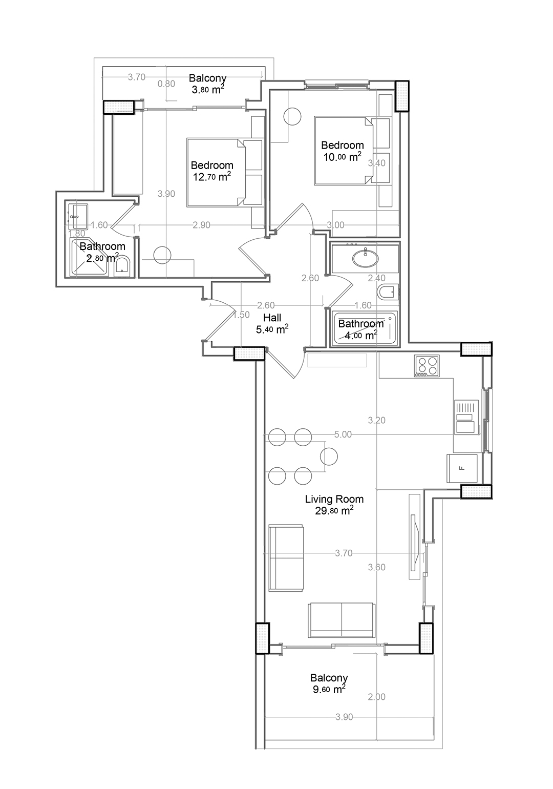 2+1 Apartment for sale in Building A, Yekta Green Life Gazipasa Residence, Gazipasa, Turkey No. 19
