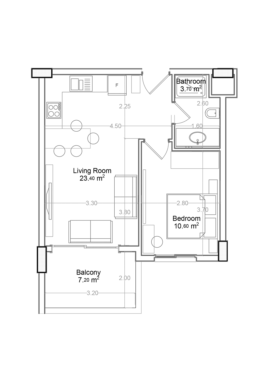 1+1 Apartment for sale in Building A, Yekta Green Life Gazipasa Residence, Gazipasa, Turkey No. 21