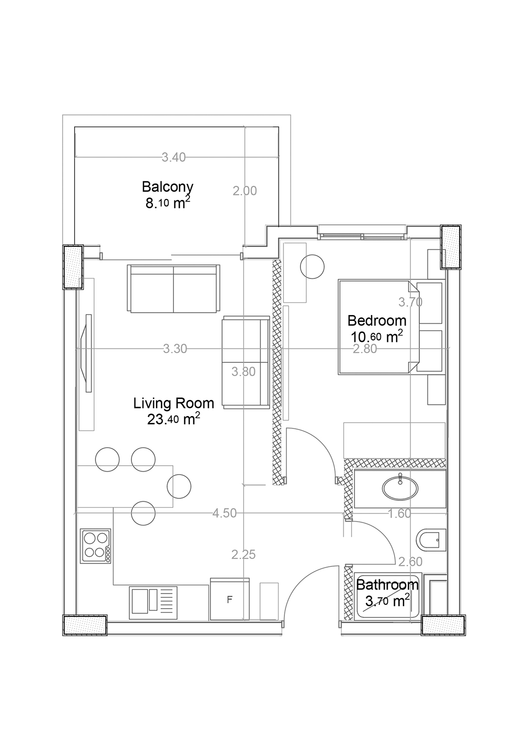1+1 Apartment for sale in Building C, Yekta Green Life Gazipasa Residence, Gazipasa, Turkey No. 1