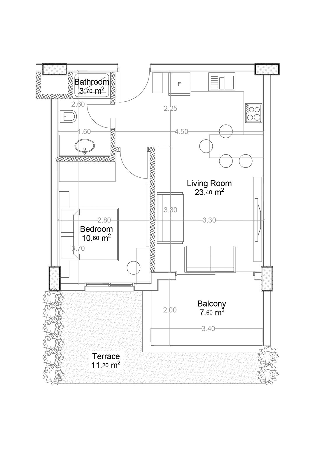 1+1 Apartment for sale in Building C, Yekta Green Life Gazipasa Residence, Gazipasa, Turkey No. 6