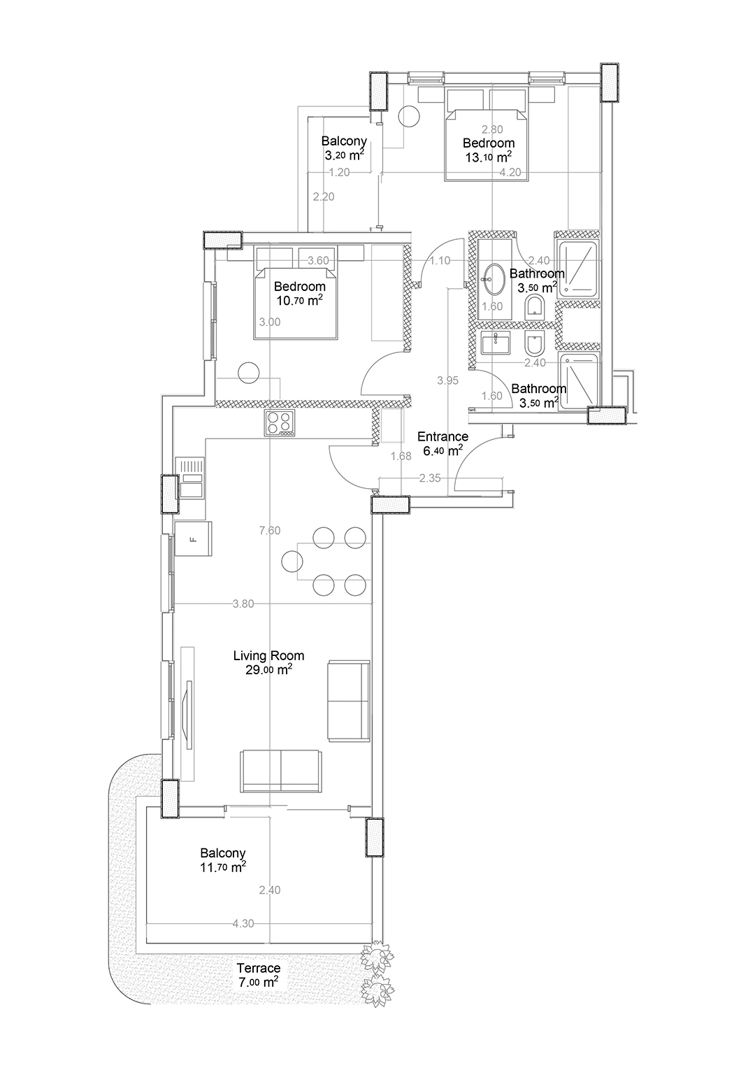2+1 Apartment for sale in Building C, Yekta Green Life Gazipasa Residence, Gazipasa, Turkey No. 8