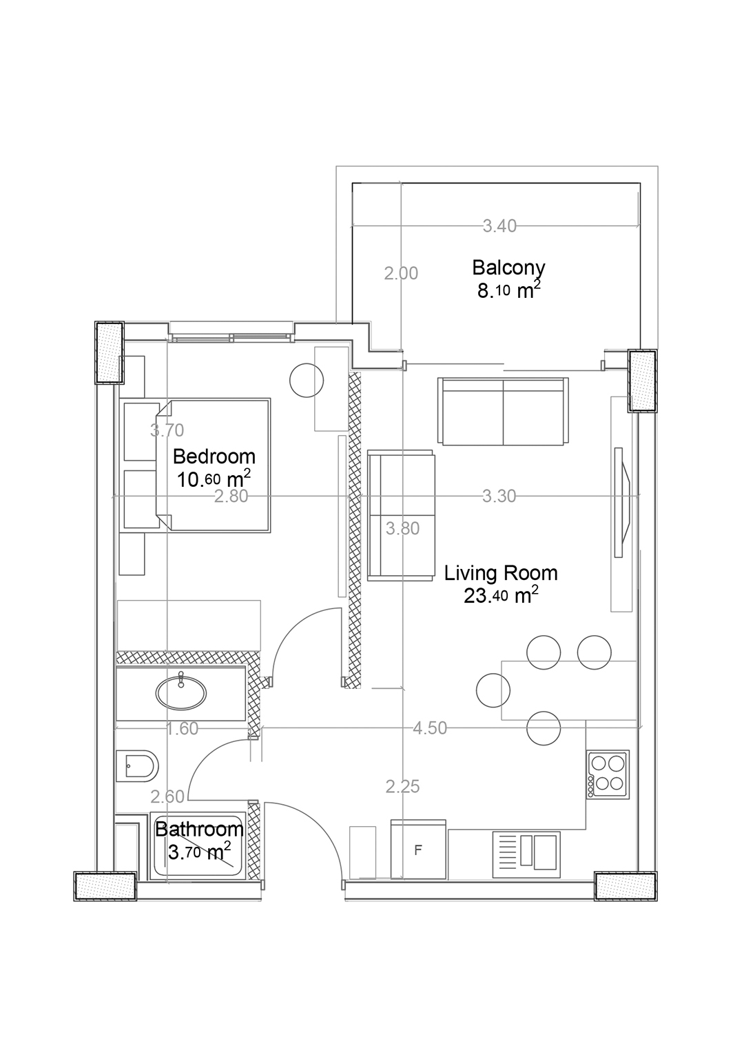 1+1 Apartment for sale in Building C, Yekta Green Life Gazipasa Residence, Gazipasa, Turkey No. 9