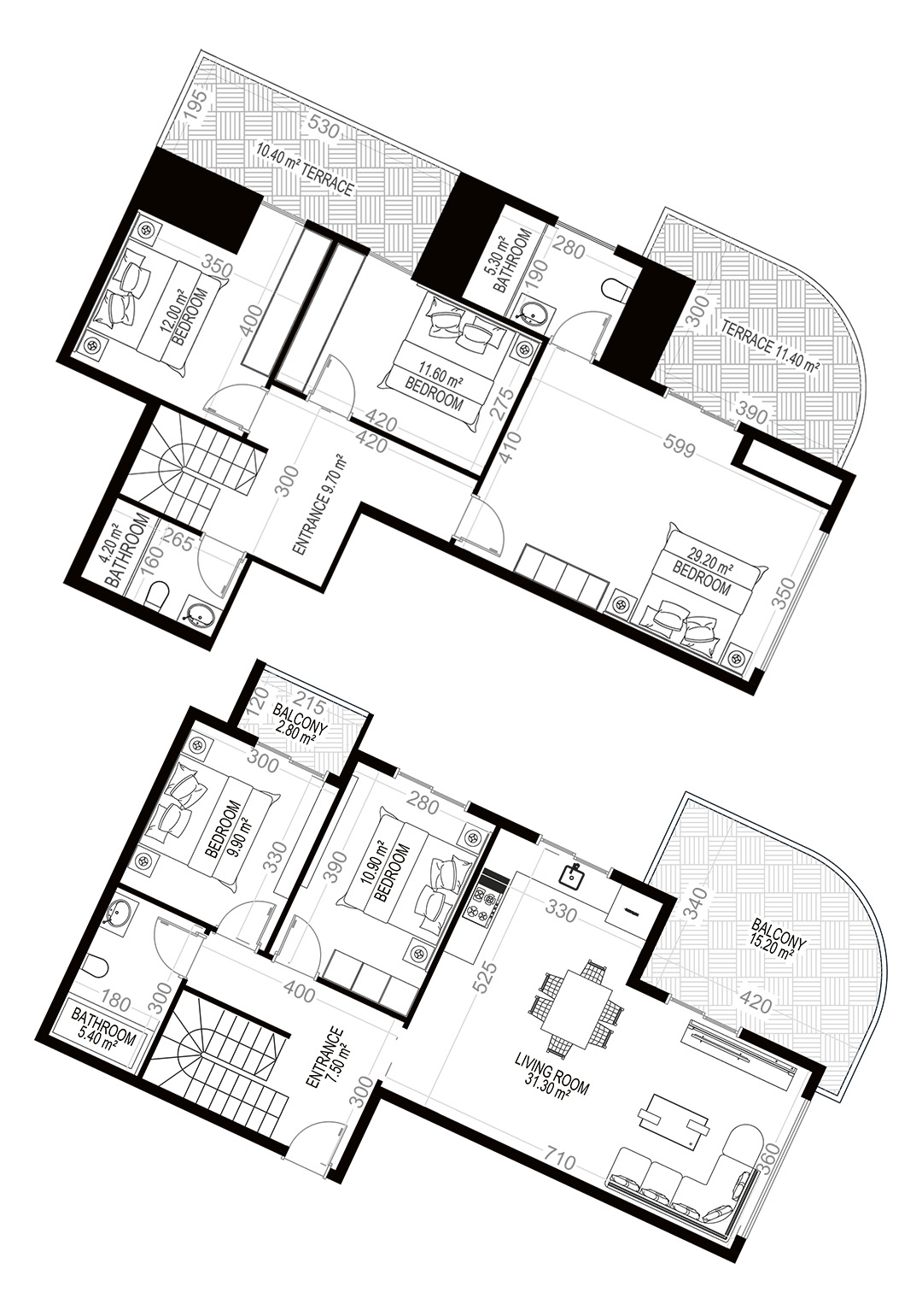 5+1 Duplex for sale in Yekta Sungate Residence, Gazipasa, Turkey No. 127