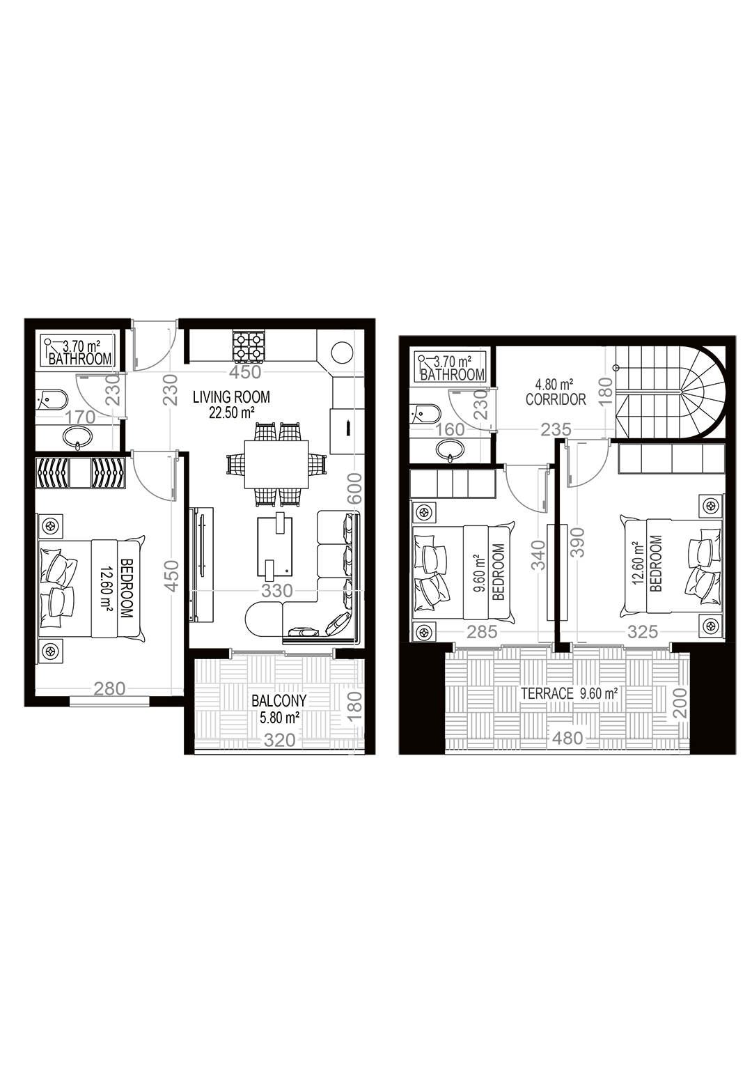 2+1 Duplex for sale in Yekta Sungate Residence, Gazipasa, Turkey No. 134