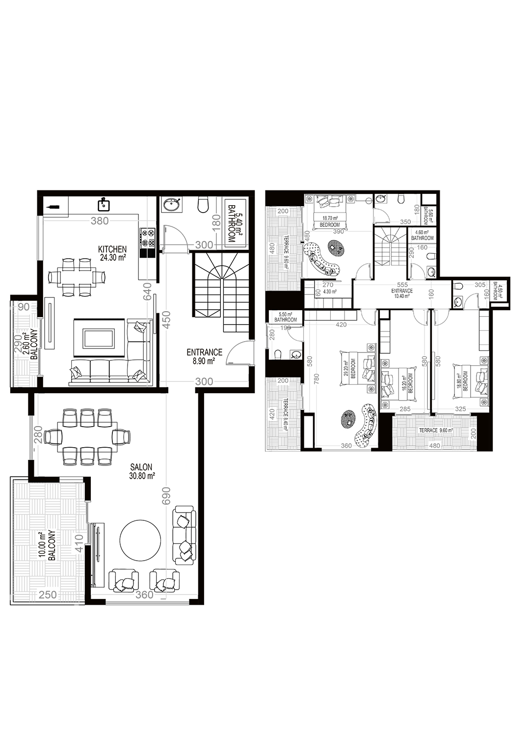 4+2 Duplex for sale in Yekta Sungate Residence, Gazipasa, Turkey No. 136