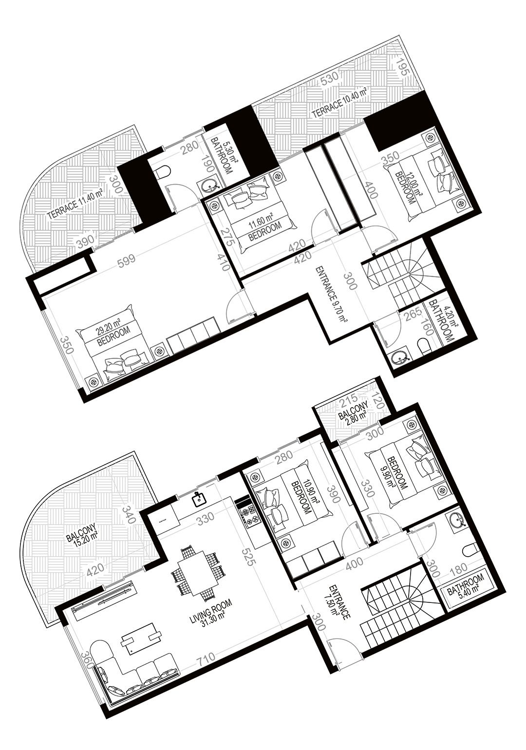 5+1 Apartment for sale in Yekta Sungate Residence, Gazipasa, Turkey No. 142