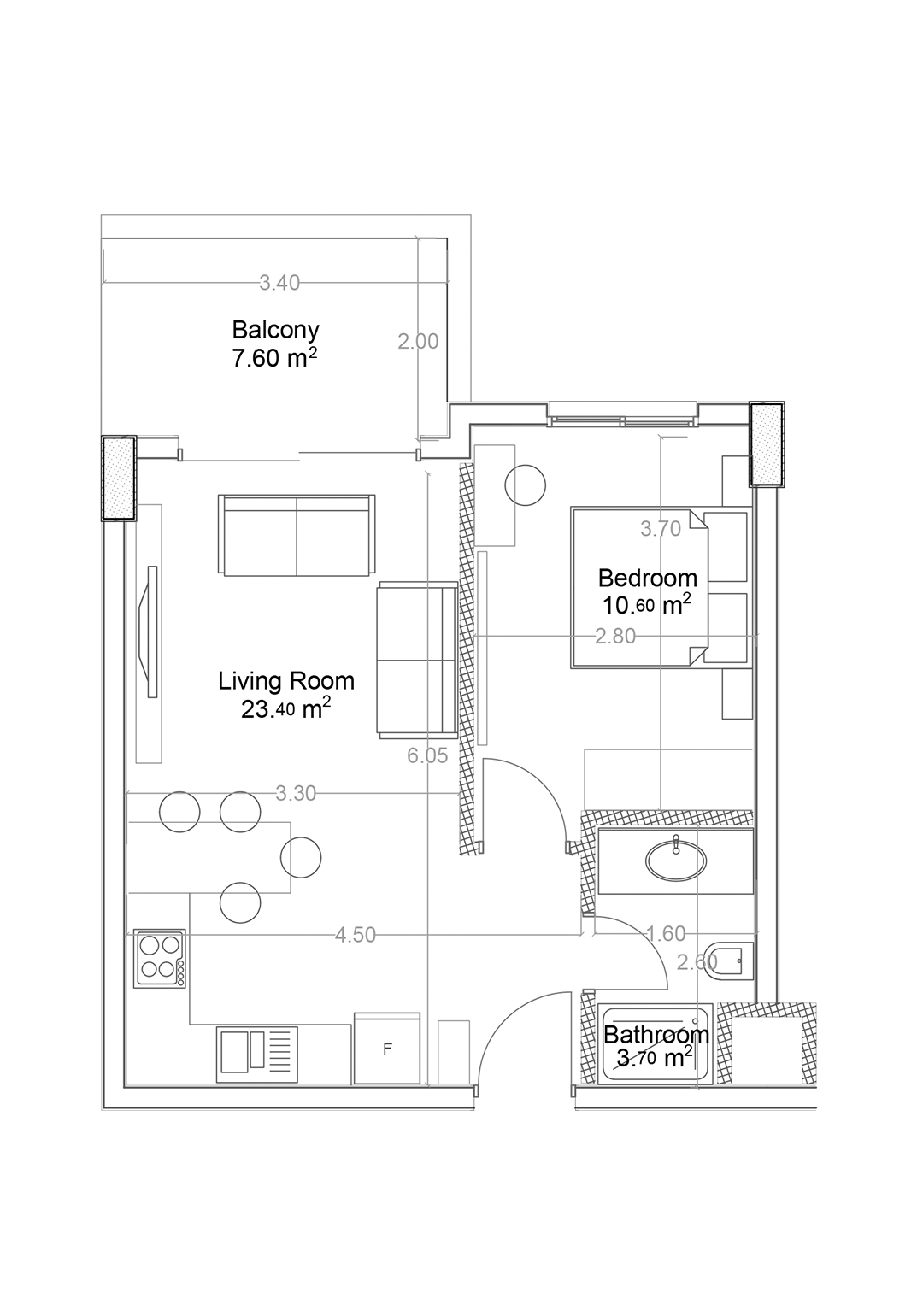 1+1 Apartment for sale in Building B, Yekta Green Life Gazipasa Residence, Gazipasa, Turkey No. 46