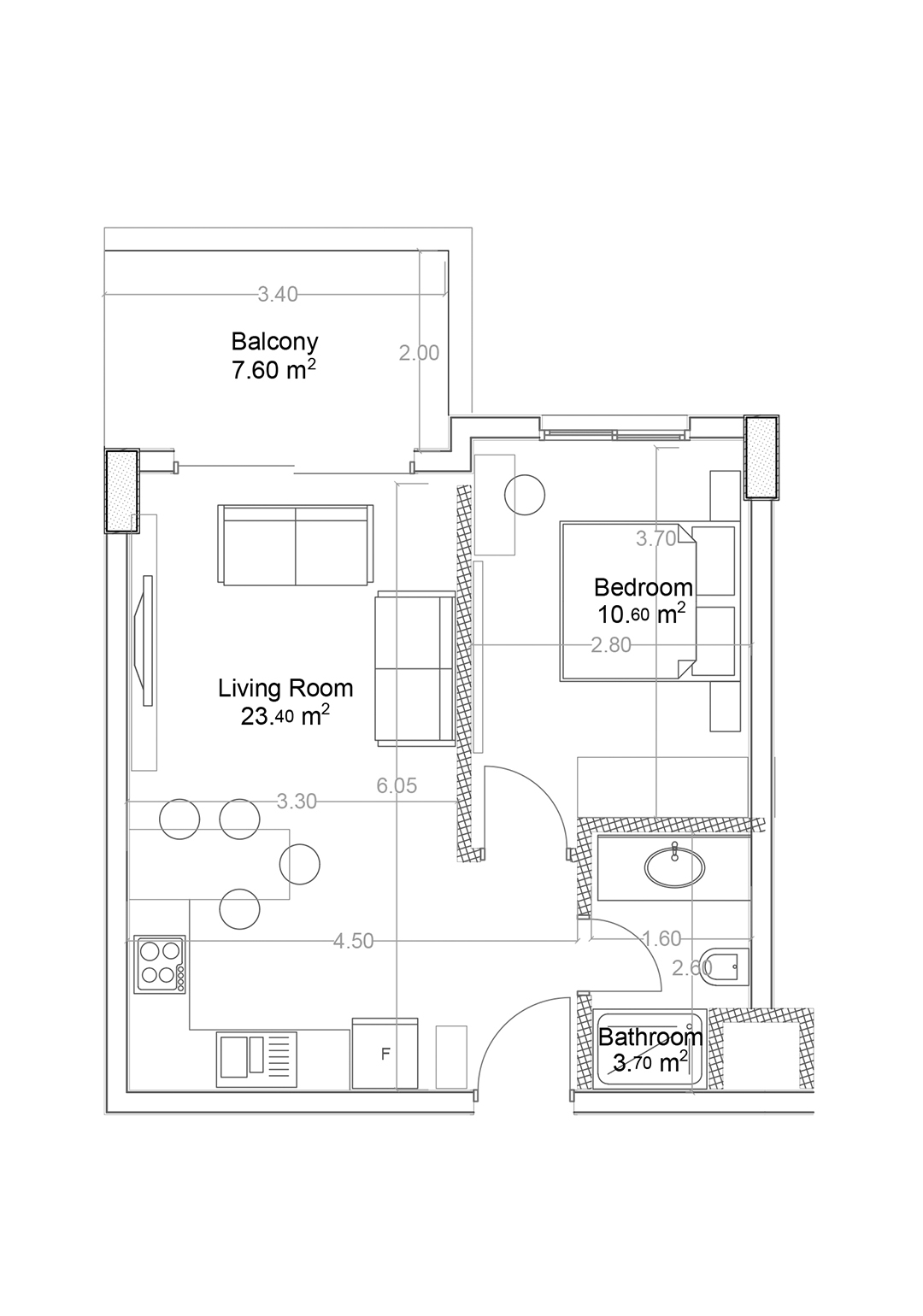 1+1 Apartment for sale in Building B, Yekta Green Life Gazipasa Residence, Gazipasa, Turkey No. 18