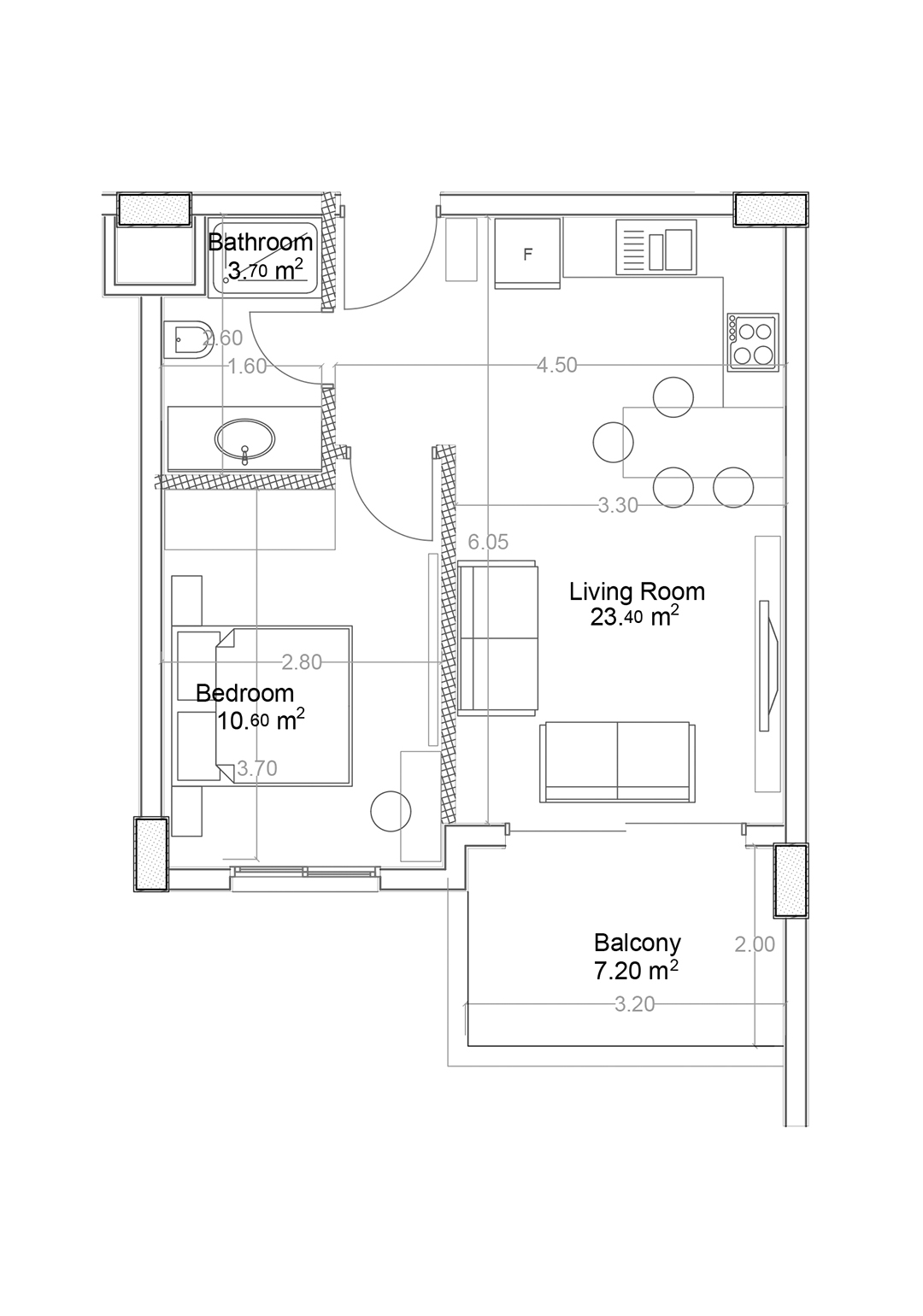 1+1 Apartment for sale in Building B, Yekta Green Life Gazipasa Residence, Gazipasa, Turkey No. 36