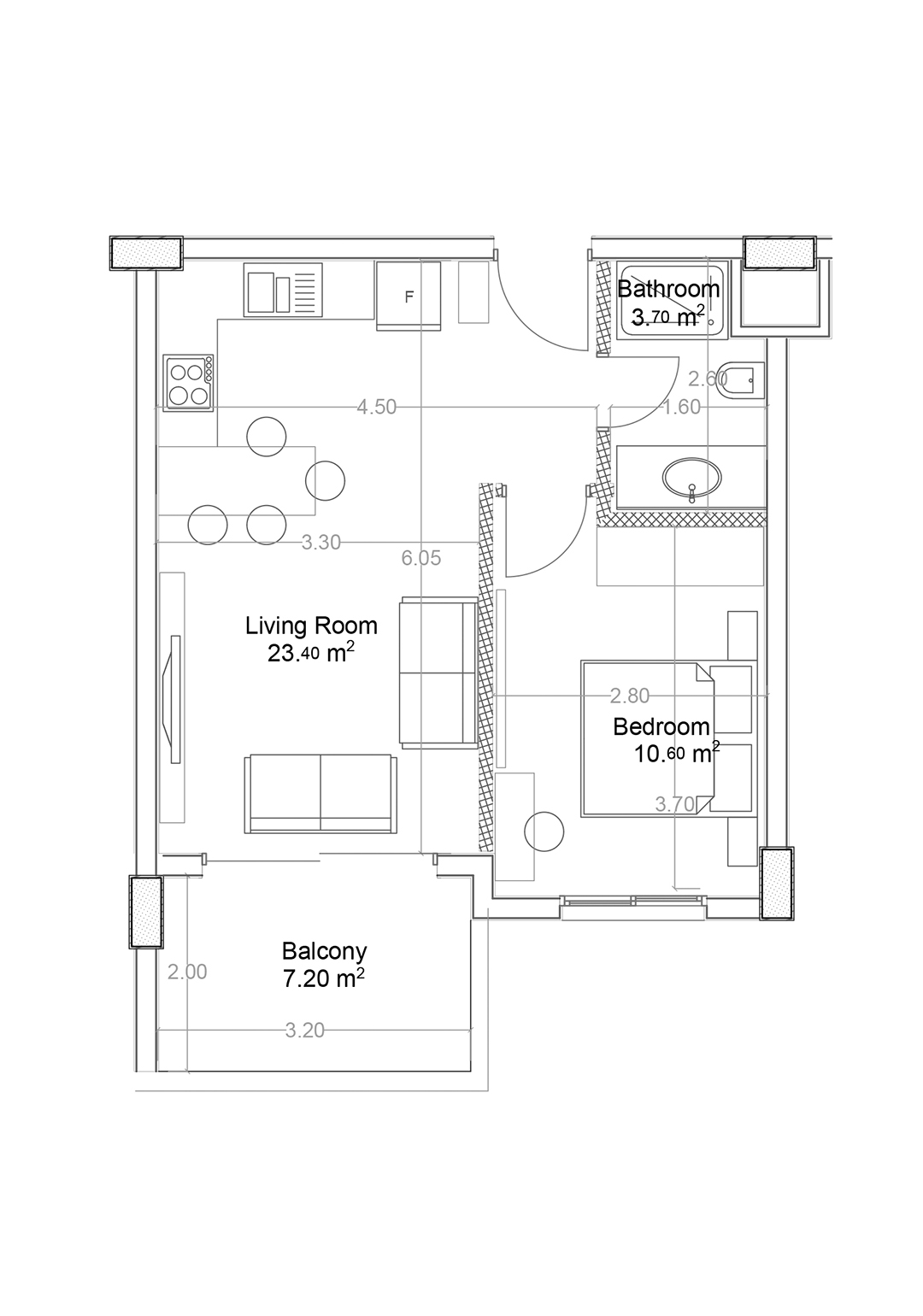 1+1 Apartment for sale in Building B, Yekta Green Life Gazipasa Residence, Gazipasa, Turkey No. 37
