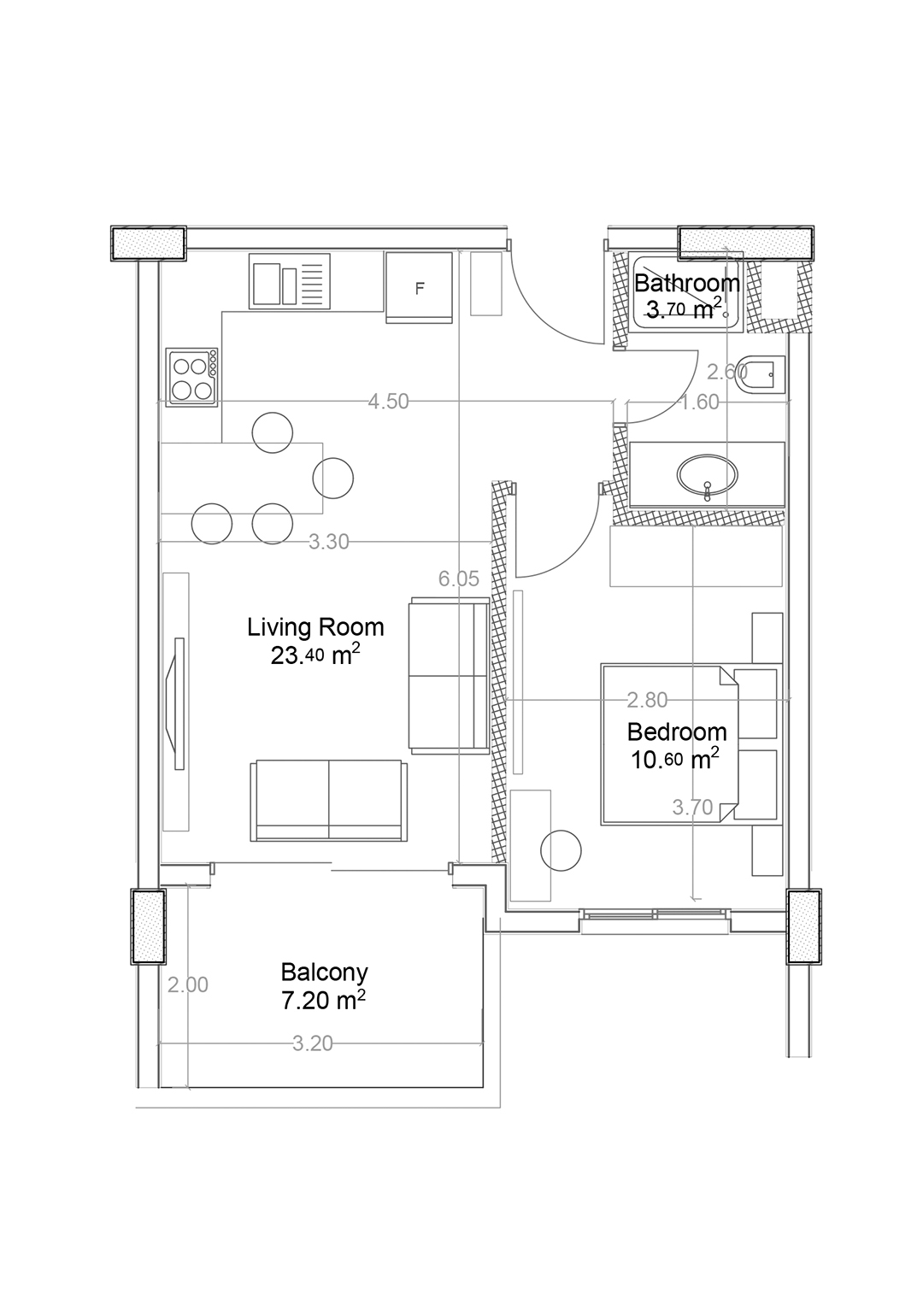 1+1 Apartment for sale in Building B, Yekta Green Life Gazipasa Residence, Gazipasa, Turkey No. 55
