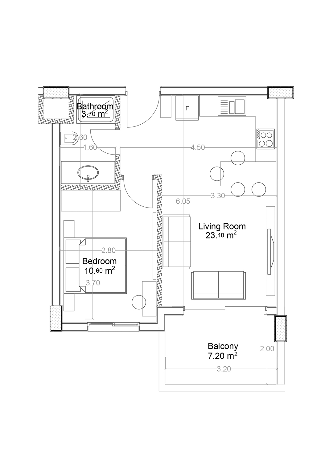 1+1 Apartment for sale in Building B, Yekta Green Life Gazipasa Residence, Gazipasa, Turkey No. 26