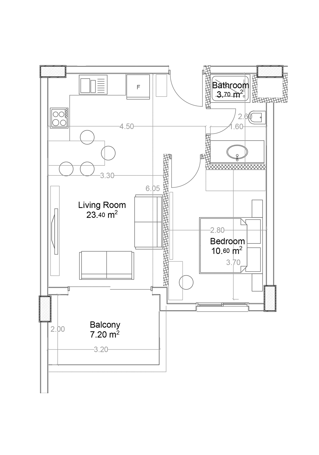 1+1 Apartment for sale in Building B, Yekta Green Life Gazipasa Residence, Gazipasa, Turkey No. 57