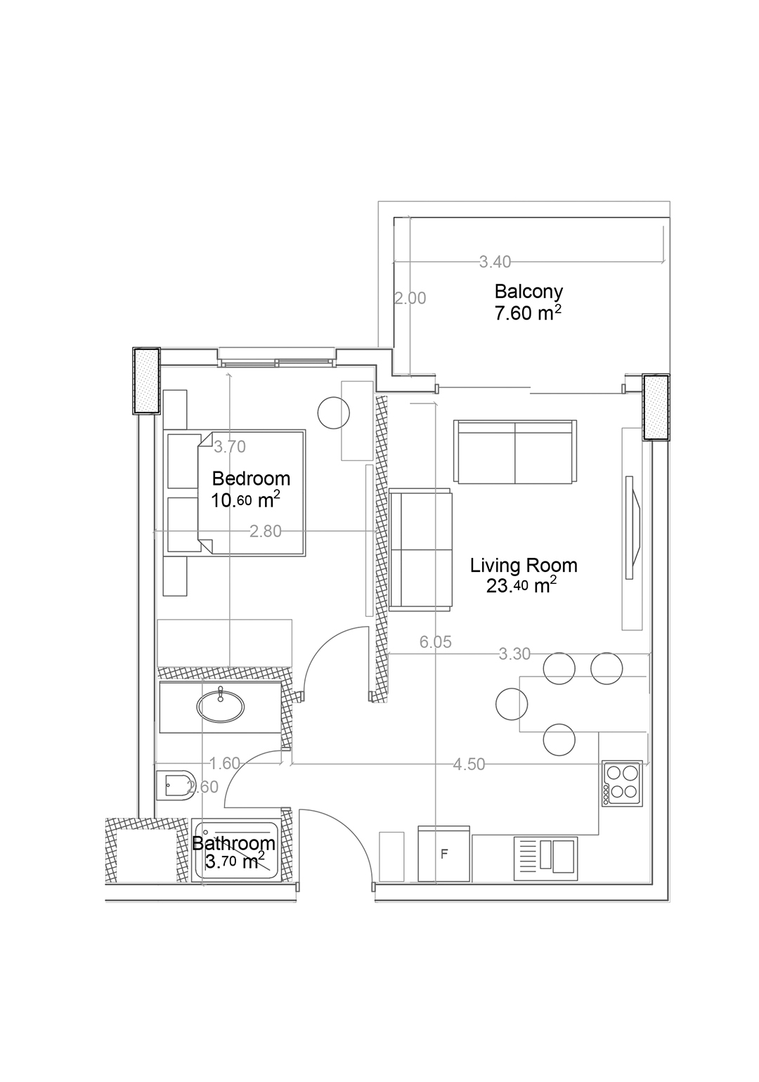 1+1 Apartment for sale in Building B, Yekta Green Life Gazipasa Residence, Gazipasa, Turkey No. 45