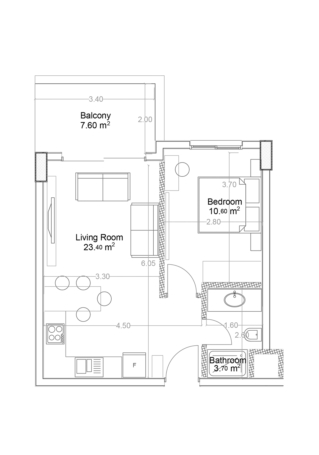 1+1 Apartment for sale in Building B, Yekta Green Life Gazipasa Residence, Gazipasa, Turkey No. 1
