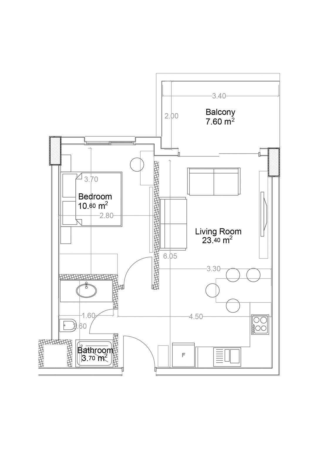 1+1 Apartment for sale in Building B, Yekta Green Life Gazipasa Residence, Gazipasa, Turkey No. 2