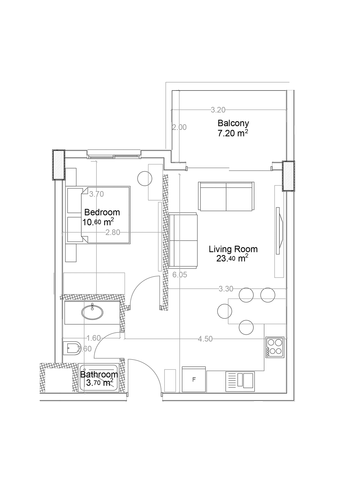 1+1 Apartment for sale in Building B, Yekta Green Life Gazipasa Residence, Gazipasa, Turkey No. 4