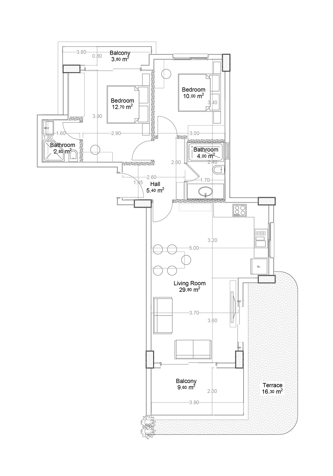 2+1 Apartment for sale in Building A, Yekta Green Life Gazipasa Residence, Gazipasa, Turkey No. 1