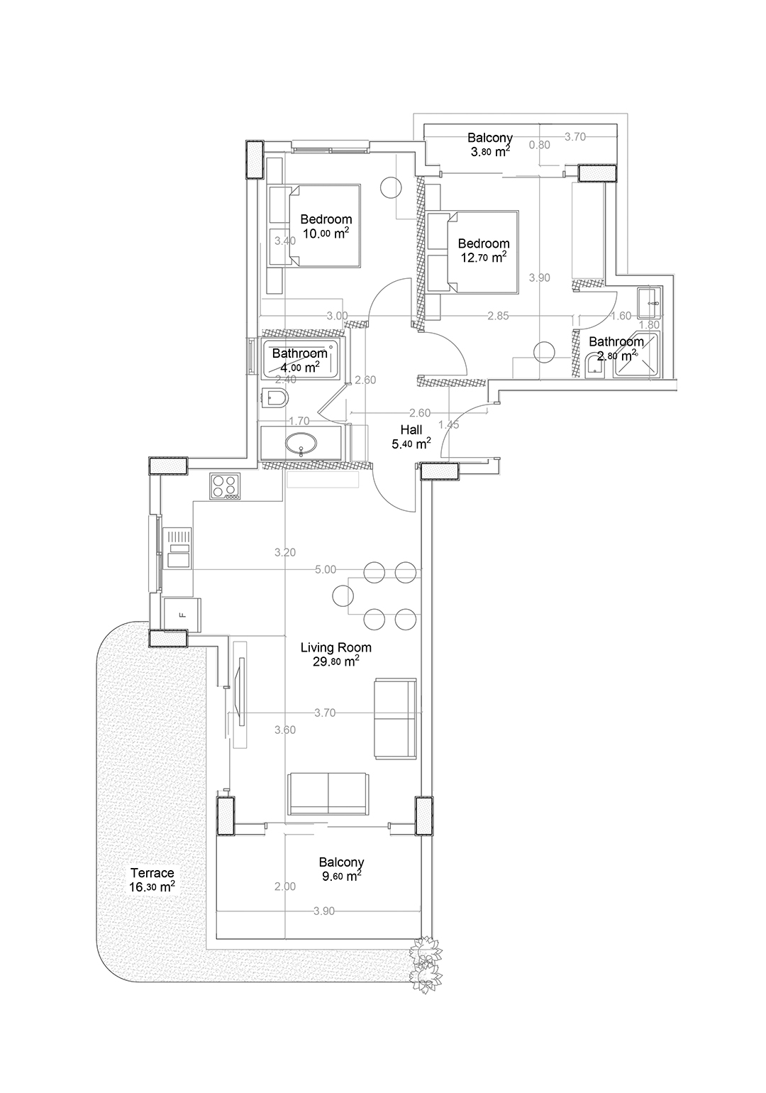 2+1 Apartment for sale in Building A, Yekta Green Life Gazipasa Residence, Gazipasa, Turkey No. 9