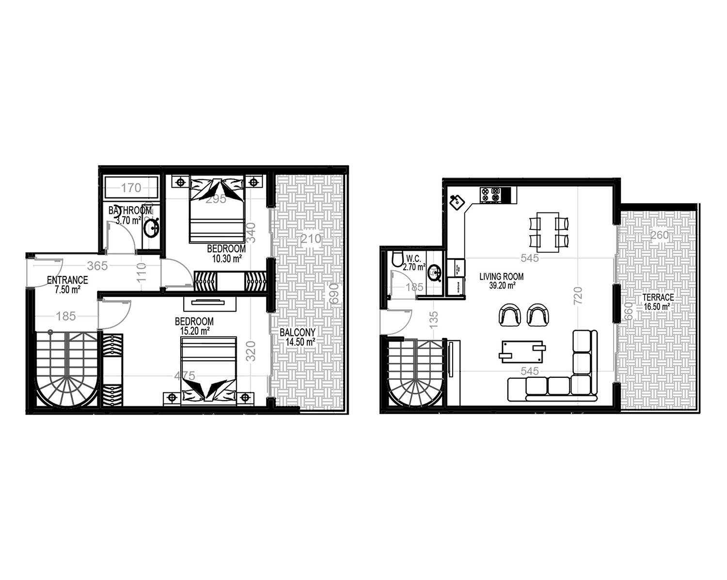 3+1 Duplex for sale in Building D, Yekta Kingdom Trade Center, Mahmultlar, Alanya, Turkey No. 67