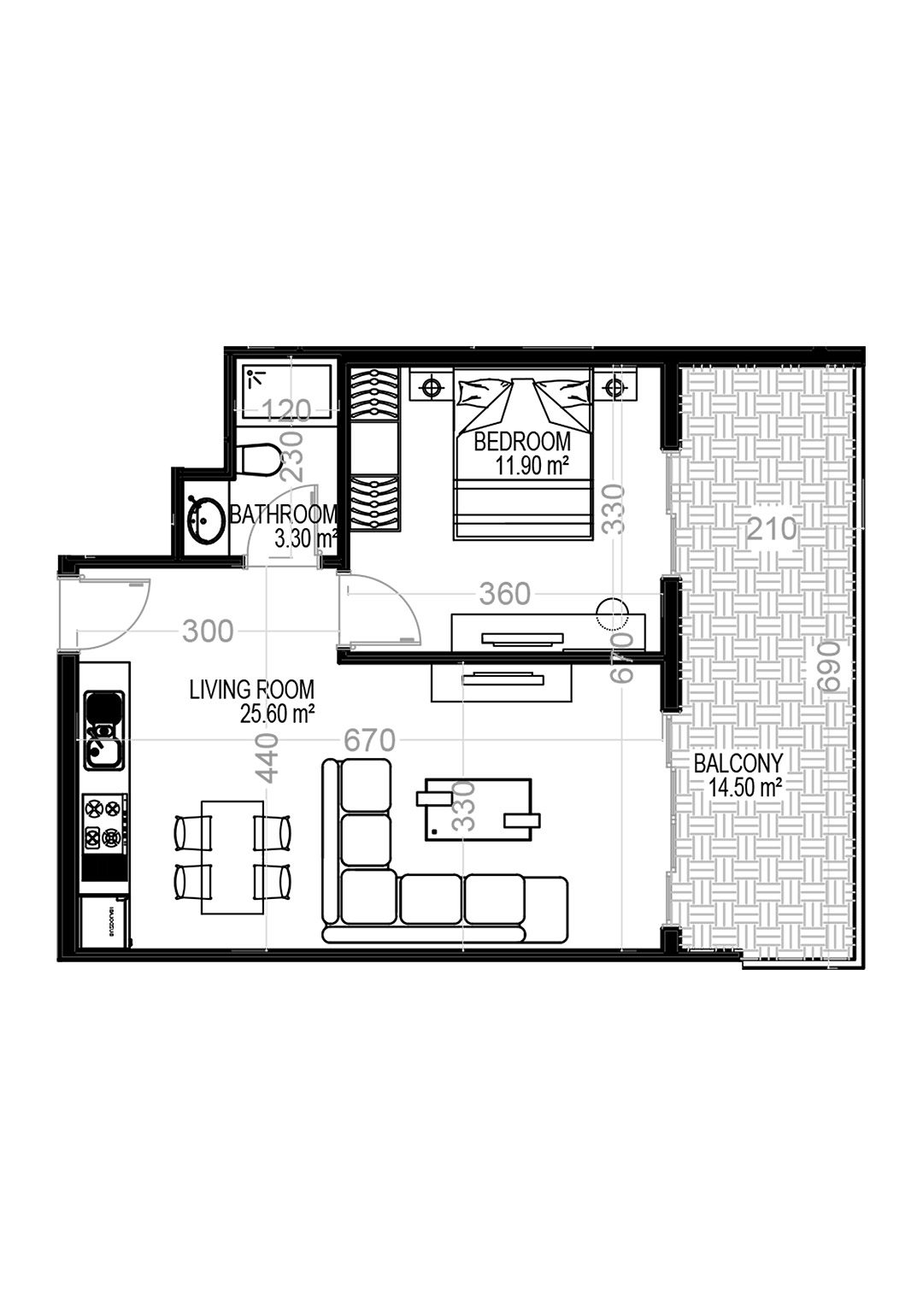 1+1 Apartment for sale in Building A, Yekta Kingdom Trade Center, Mahmultlar, Alanya, Turkey No. 28