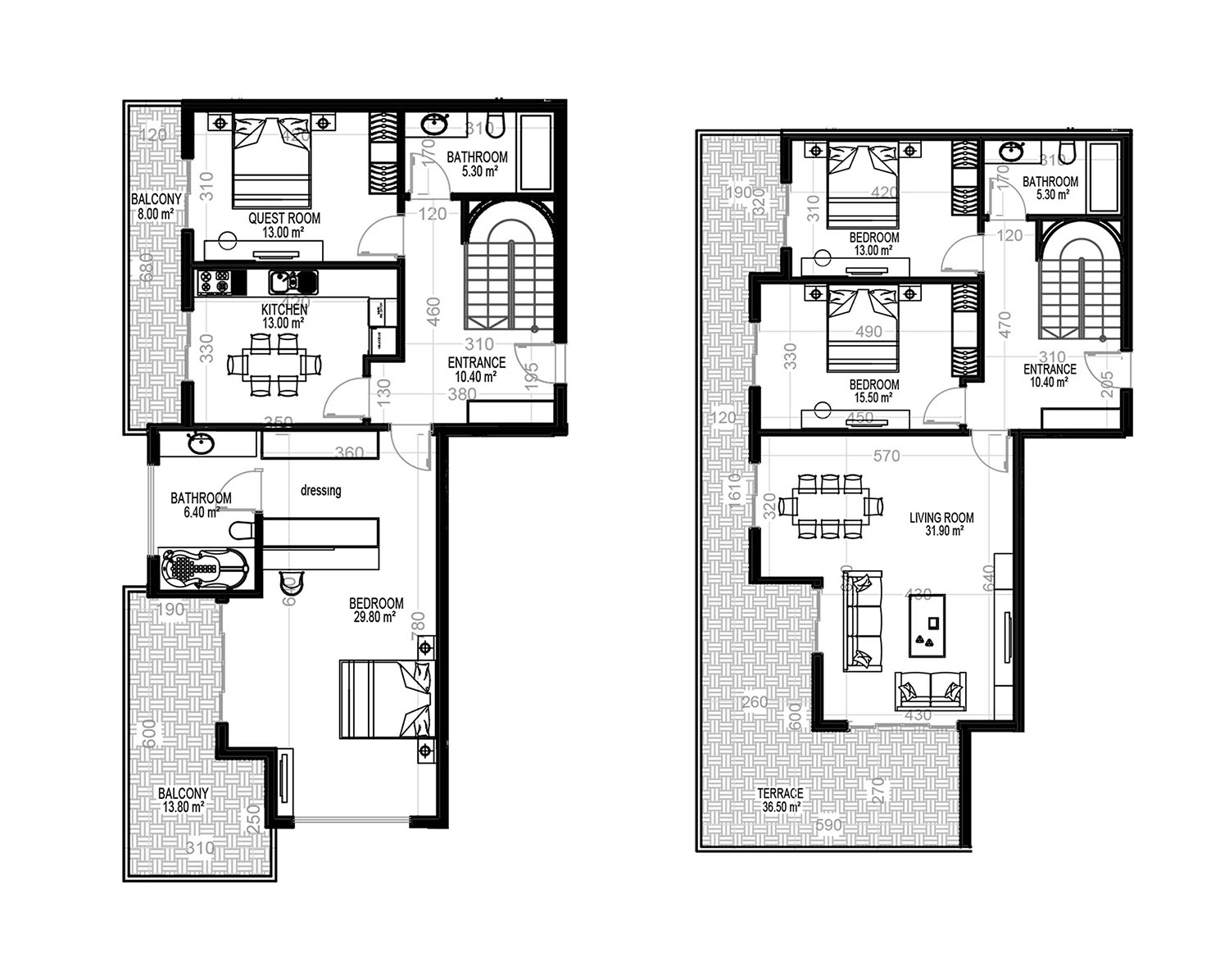 4+1 Duplex for sale in Building A, Yekta Kingdom Trade Center, Mahmultlar, Alanya, Turkey No. 66
