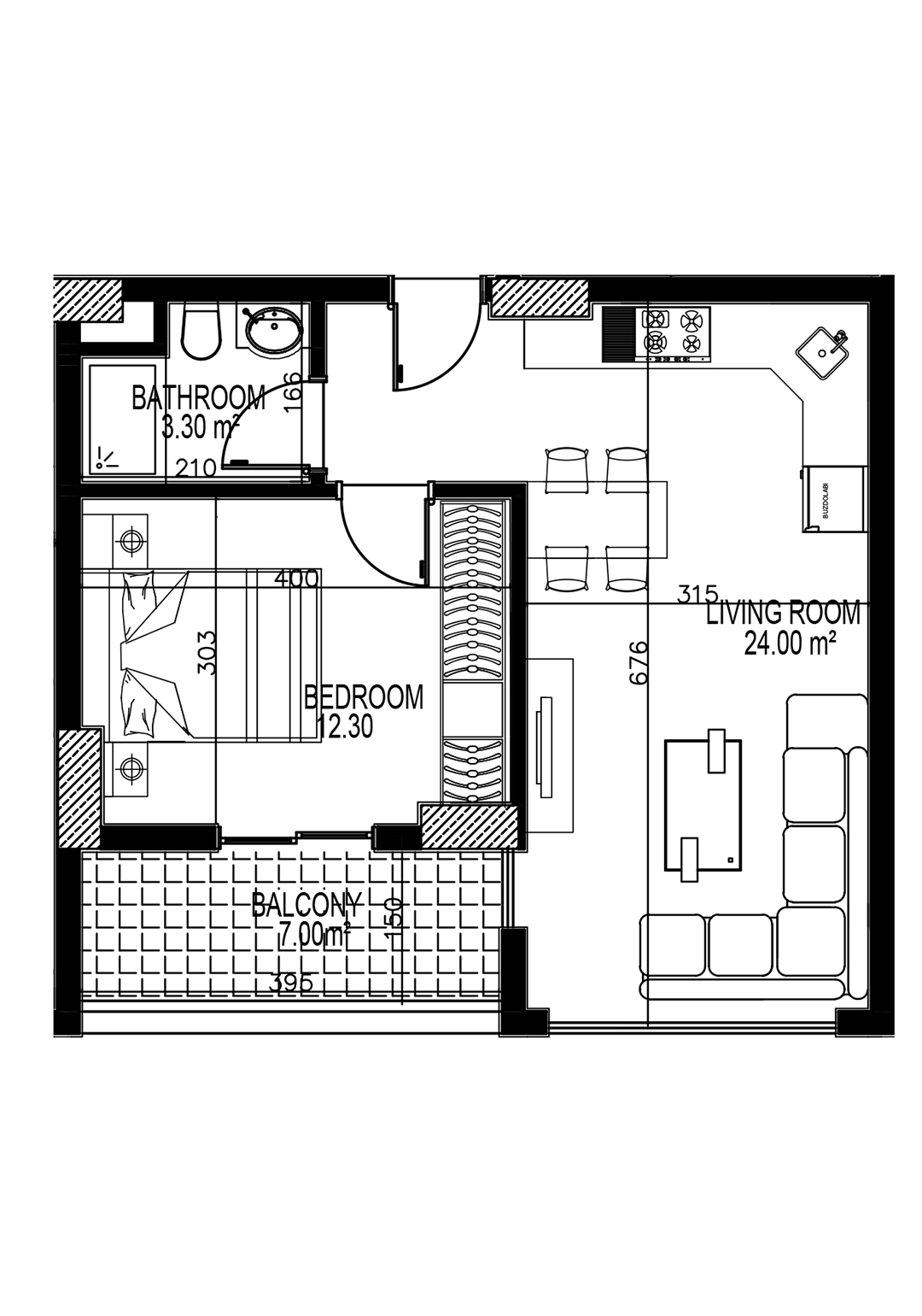 1+1 Apartment for sale in Yekta BLUE III, Mahmultlar, Alanya, Turkey No. 3
