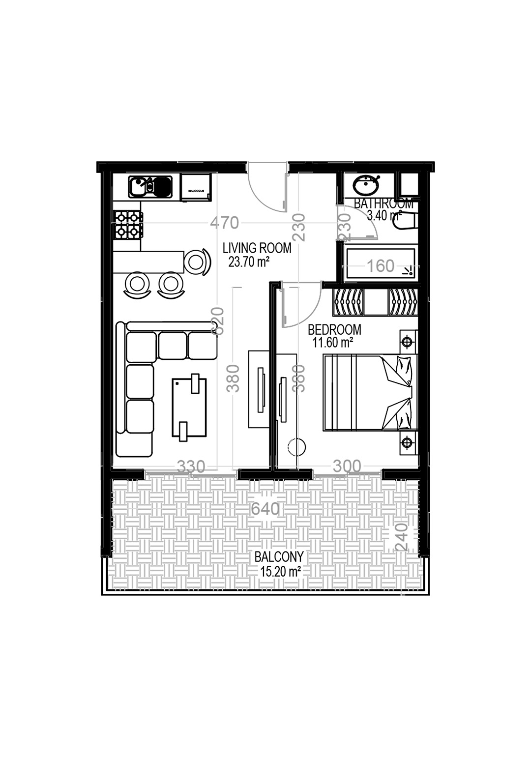 1+1 Apartment for sale in Building A, Yekta Kingdom Trade Center, Mahmultlar, Alanya, Turkey No. 9
