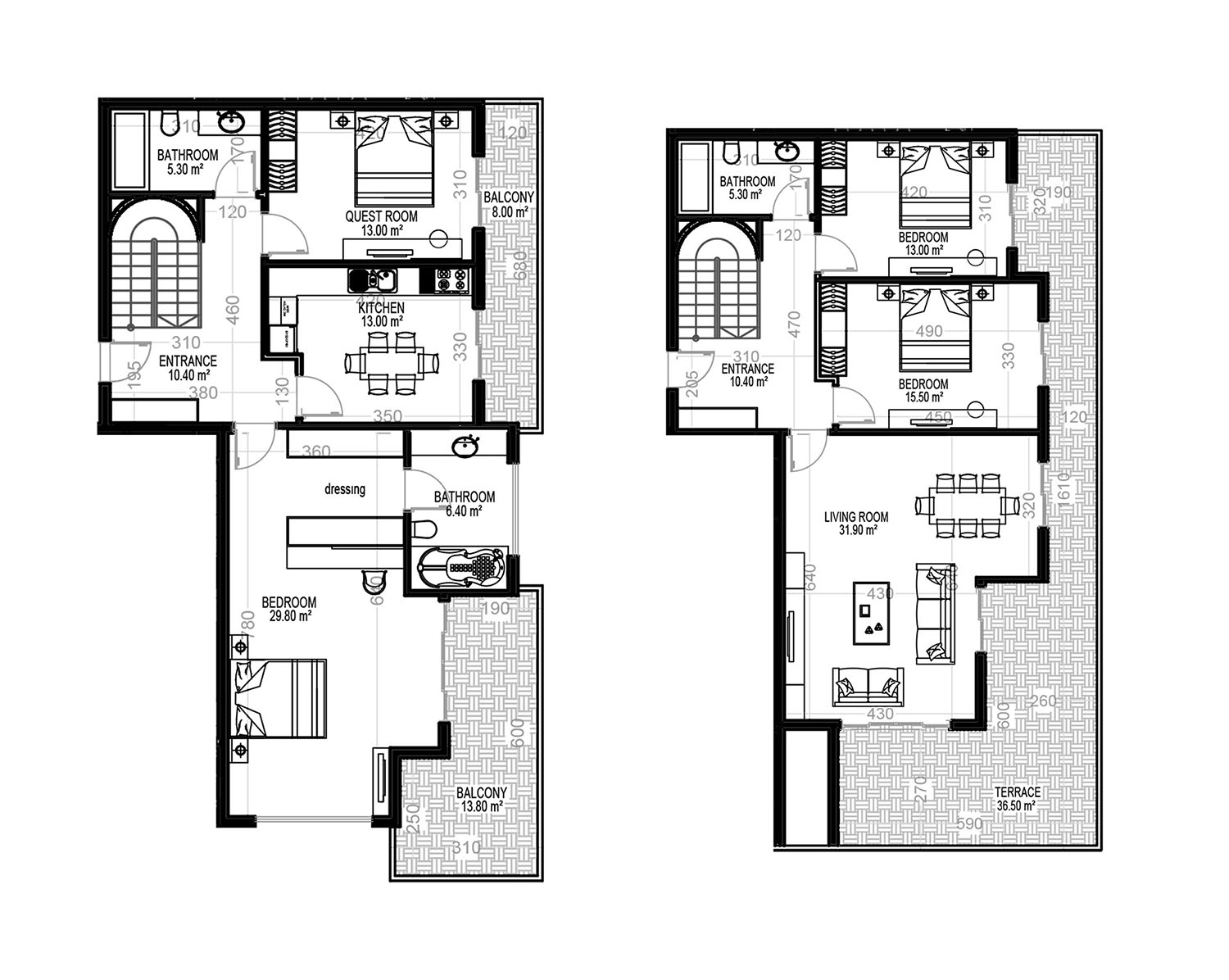 4+2 Duplex for sale in Building C, Yekta Kingdom Trade Center, Mahmultlar, Alanya, Turkey No. 64