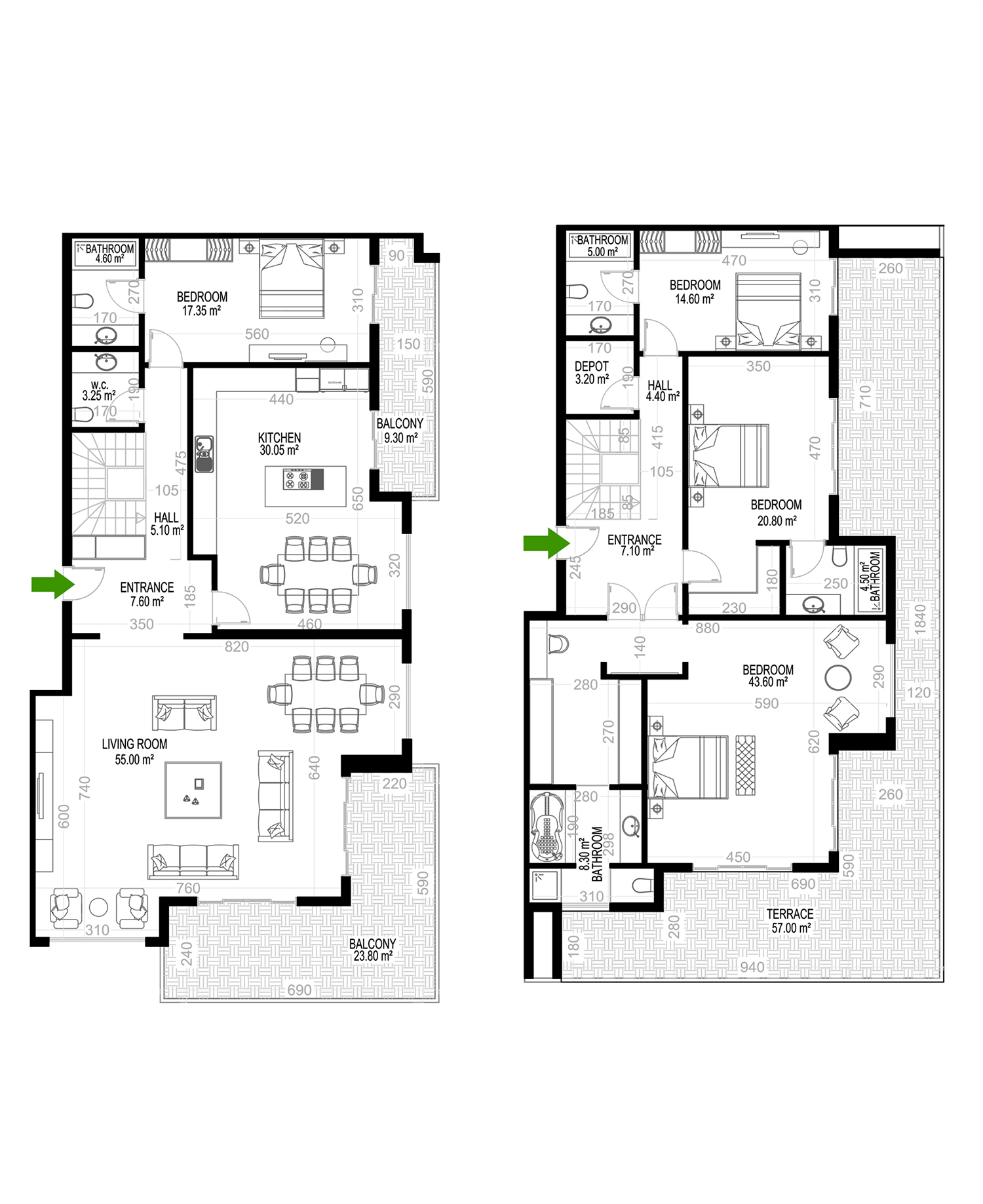 4+1 Duplex for sale in Building A, Yekta Kingdom Premium, Mahmultlar, Alanya, Turkey No. 138