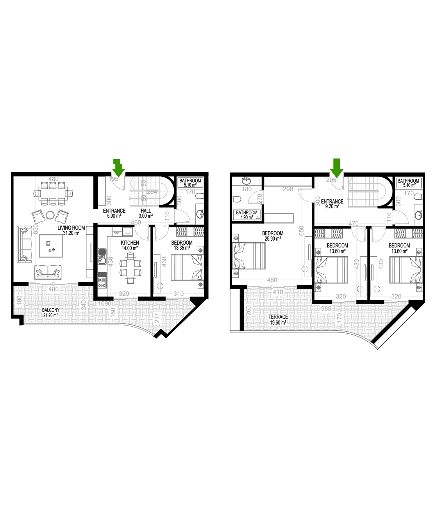 4+1 Duplex for sale in Building A, Yekta Kingdom Premium, Mahmultlar, Alanya, Turkey No. 141