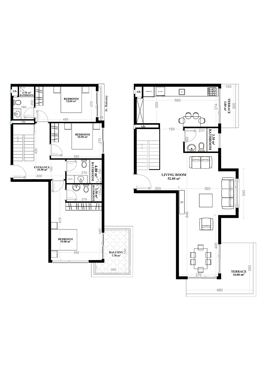 3+1 Duplex for sale in Building A, Yekta Blue V Residence, Mahmultlar, Alanya, Turkey No. 56