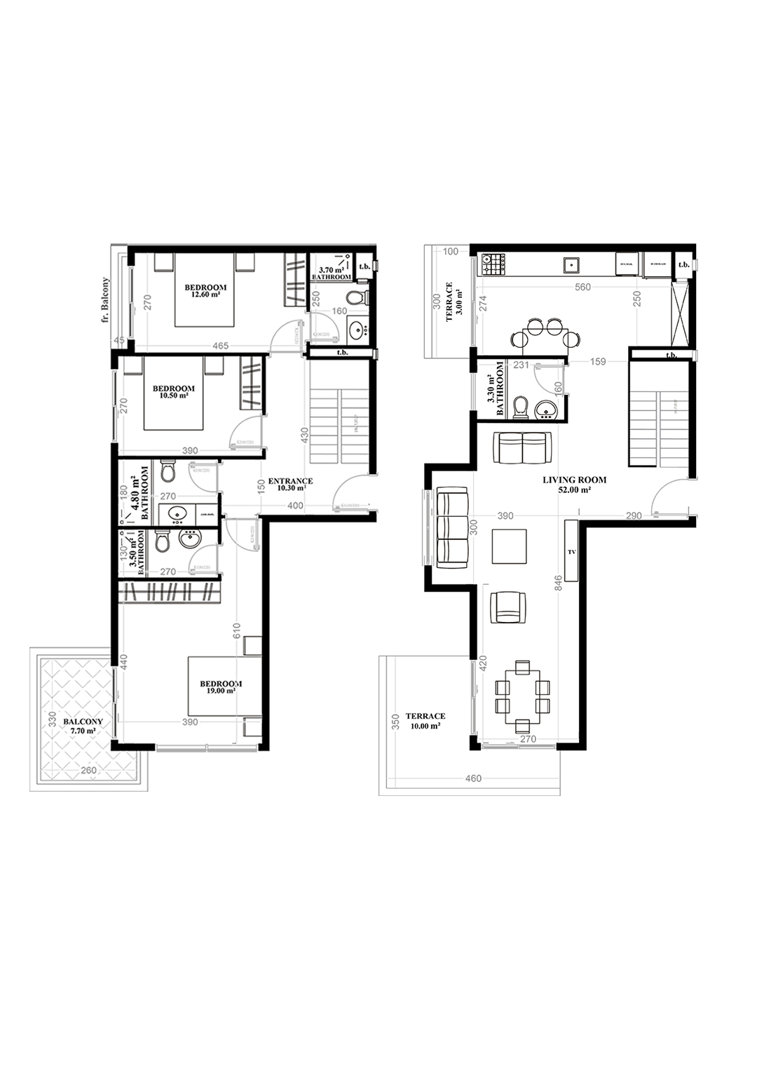 3+1 Duplex for sale in Building A, Yekta Blue V Residence, Mahmultlar, Alanya, Turkey No. 58