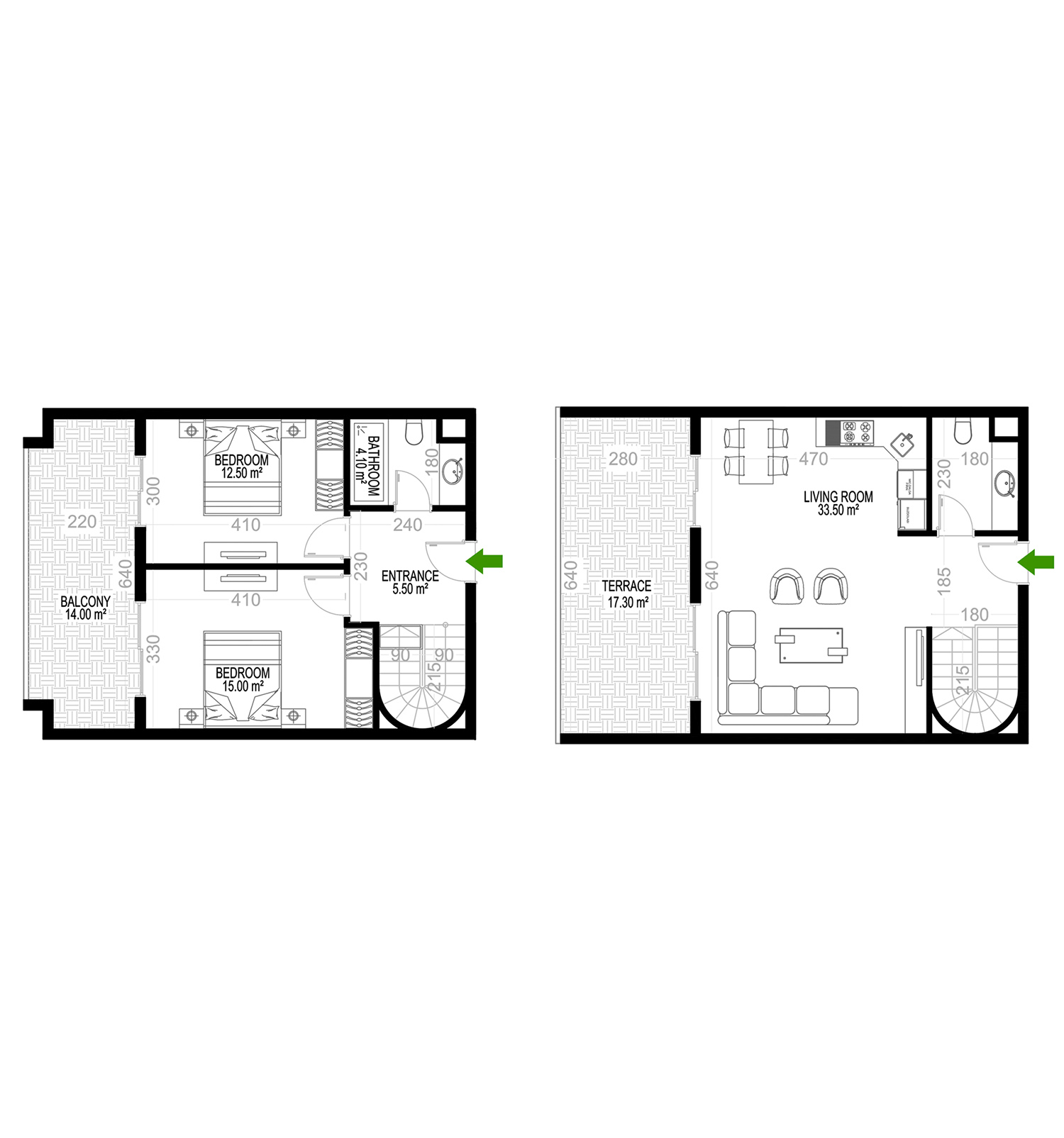 2+1 Duplex for sale in Building B, Yekta Kingdom Premium, Mahmultlar, Alanya, Turkey No. 111